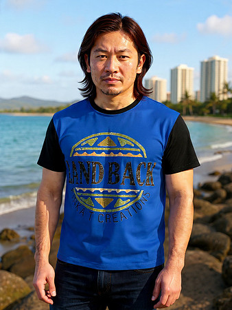 Graphic Print T-Shirt: Land Back Above & Below