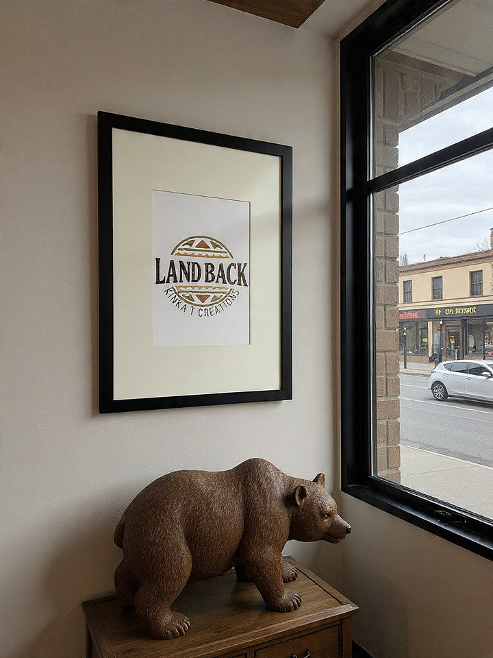 Framed Art Print: Land Back Above & Below