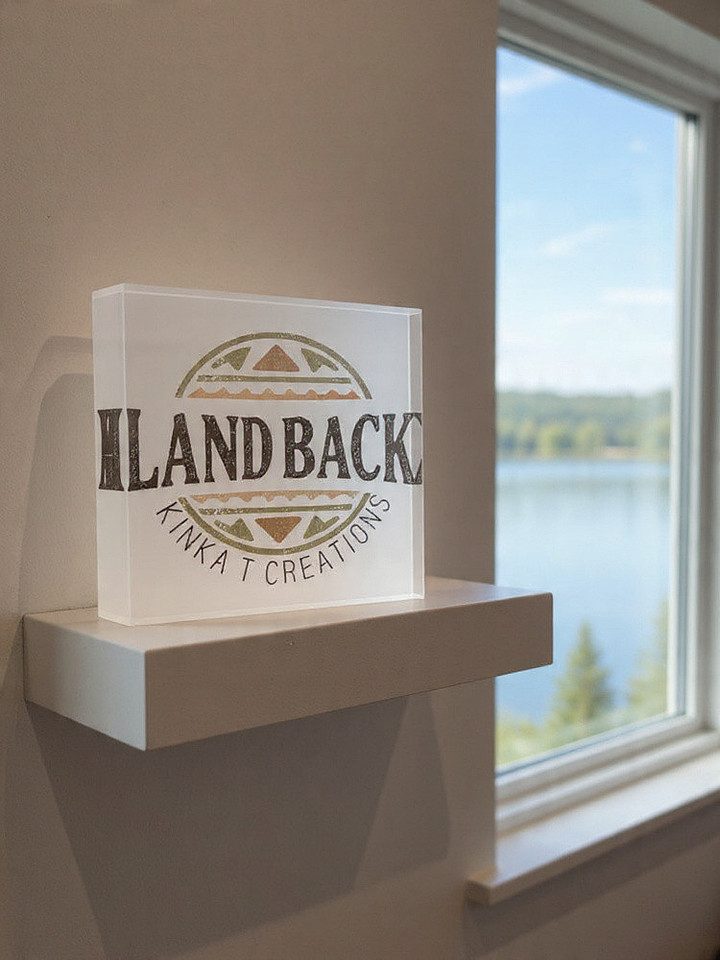 Acrylic Block: Land Back Above & Below