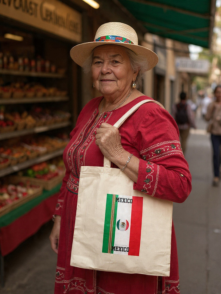 Cotton Tote Bag: Mexico