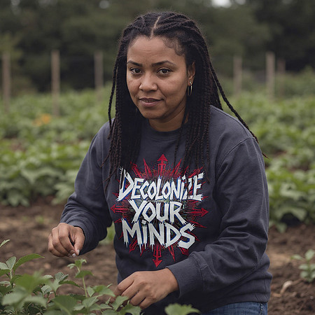 Decolonize Your Minds: Navy Blue (fs) - Basic Sweatshirt