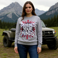 Decolonize Your Minds: Grey (fs) - Basic Sweatshirt