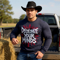 Decolonize Your Minds: Navy Blue (ms) - Basic Sweatshirt