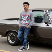 Decolonize Your Minds: Grey ms) - Basic Sweatshirt