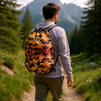 Camoflourange: Drawstring Bag