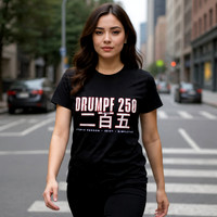 Drumpf 250 二百五 : Stupid Person Idiot Simpleton: Bella+Canvas Tri-blend T-Shirt (Solid Black)