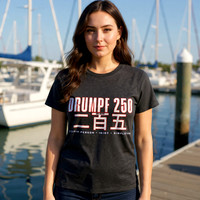 Drumpf 250 二百五 : Stupid Person Idiot Simpleton: Bella+Canvas Tri-blend T-Shirt (Charcoal Black)