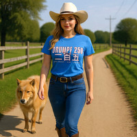 Drumpf 250 二百五 : Stupid Person Idiot Simpleton: Bella+Canvas Tri-blend T-Shirt (True Royal)