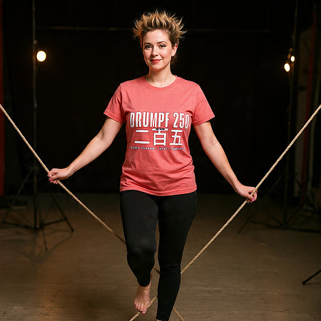 Drumpf 250 二百五 : Stupid Person Idiot Simpleton: Bella+Canvas Tri-blend T-Shirt (Red)