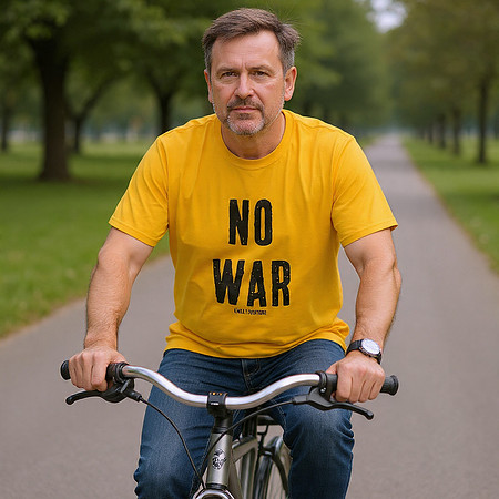 No War: Basic T-Shirt (Gold)