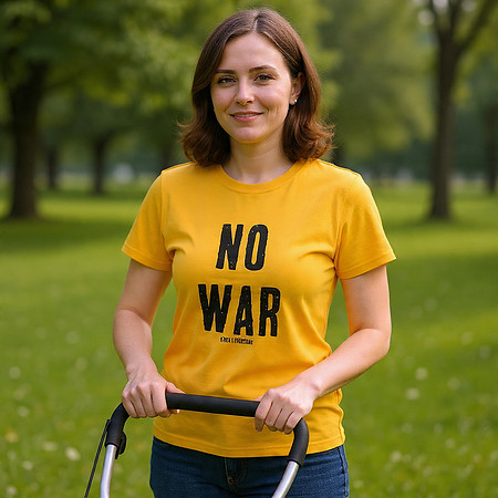 No War: Basic T-Shirt (Gold)