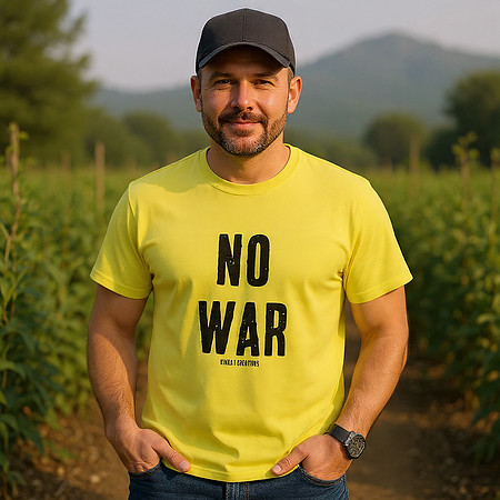 No War: Basic T-Shirt  (F/M - Yellow)