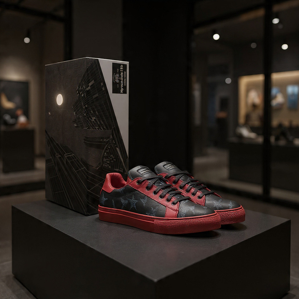 Myrman: Tennis Low Tops (Red)