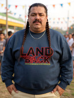 Premium Oversized Sweatshirt: Landback Feather Flyer