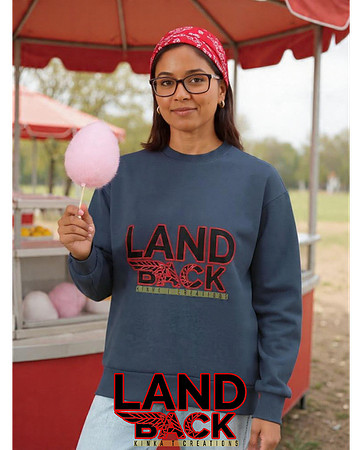 Premium Oversized Sweatshirt: Landback Feather Flyer