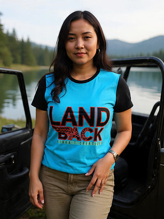 Landback Feather Flyer: Graphic T-Shirt