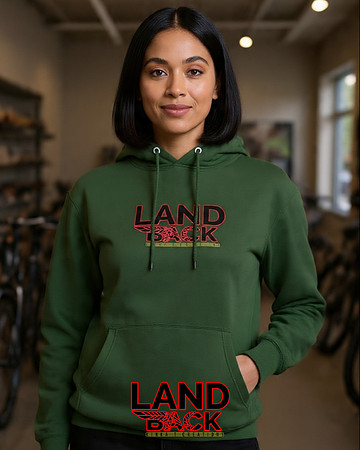 Pullover Hoodie: Landback Feather Flyer