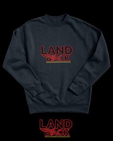 Pullover Sweatshirt: Landback Feather Flyer