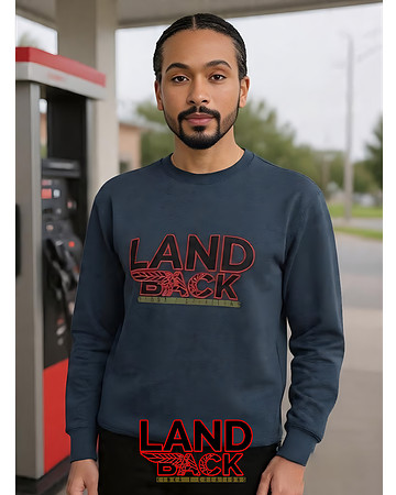 Pullover Sweatshirt: Landback Feather Flyer