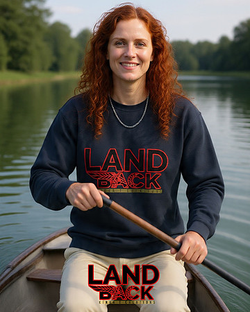 Pullover Sweatshirt: Landback Feather Flyer