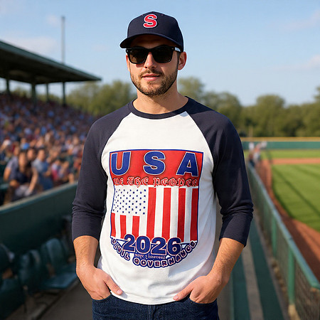 U.S.A. WTP CG 2026: Basic 3/4 Sleeve T-Shirt