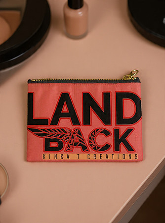 Landback Feather Flyer: Zipper Pouch