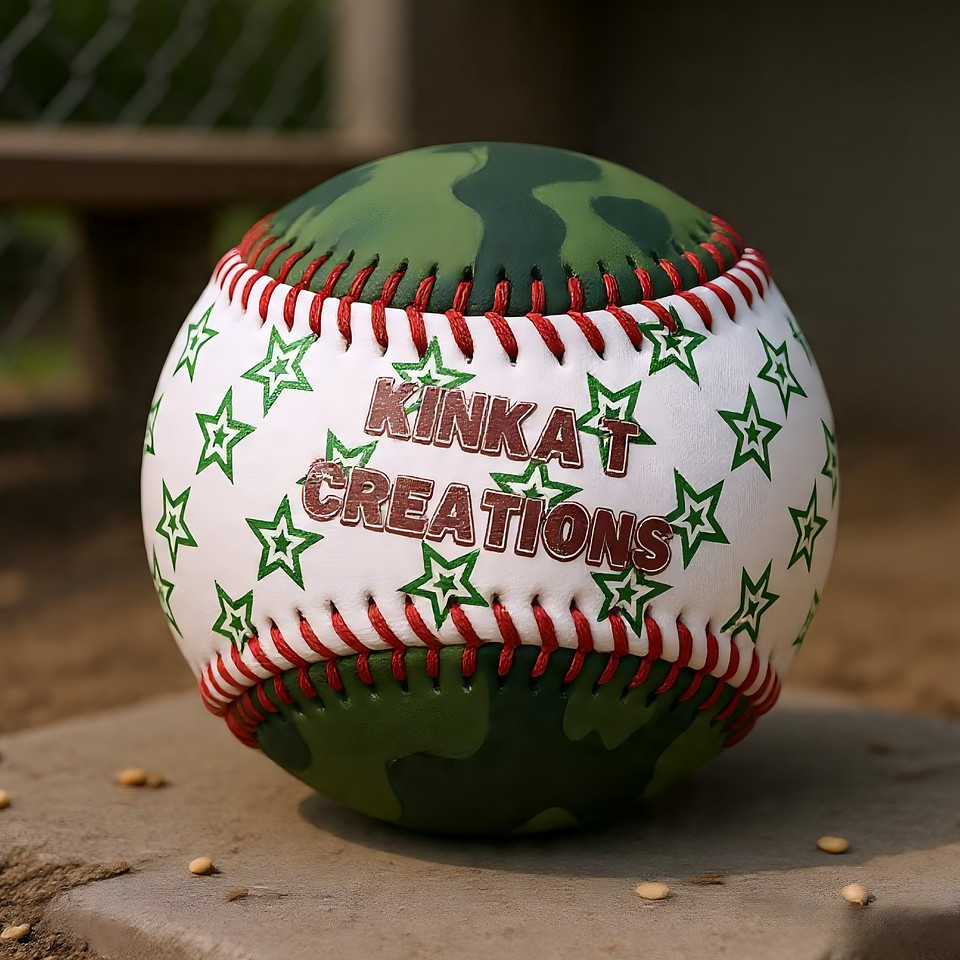 Camo Stars: Hand-Stitched Baseballs