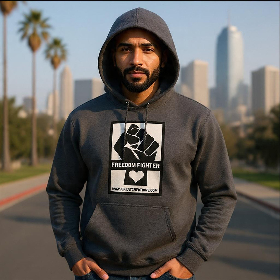 Freedom Fighter: Adult Pullover Hoodie (Dark Grey)