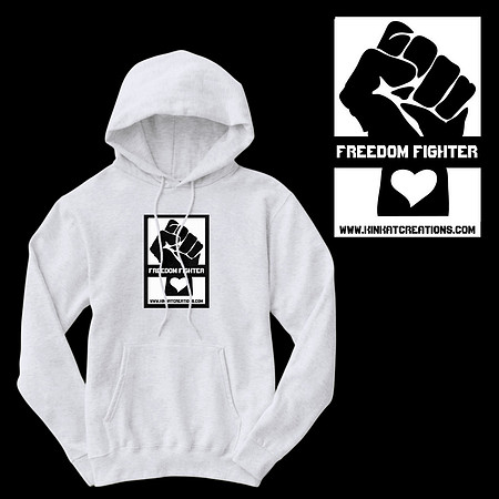 Freedom Fighter: Adult Pullover Hoodie (Ash)