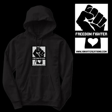 Freedom Fighter: Adult Pullover Hoodie (Black)