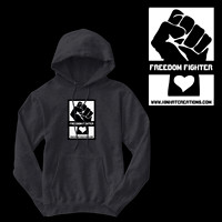 Freedom Fighter: Adult Pullover Hoodie (Dark Grey)