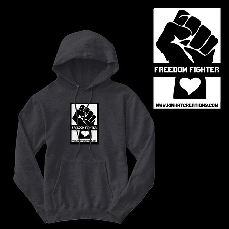 Freedom Fighter: Adult Pullover Hoodie (Dark Grey)