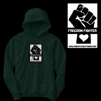 Freedom Fighter: Adult Pullover Hoodie (Deep Forrest)