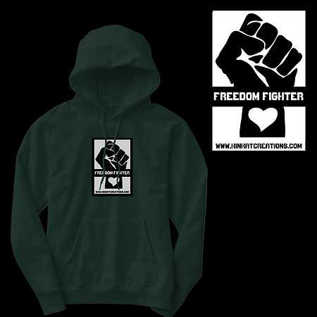 Freedom Fighter: Adult Pullover Hoodie (Deep Forrest)