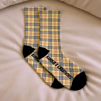 Rilla Plaid: Stretched Crew Socks