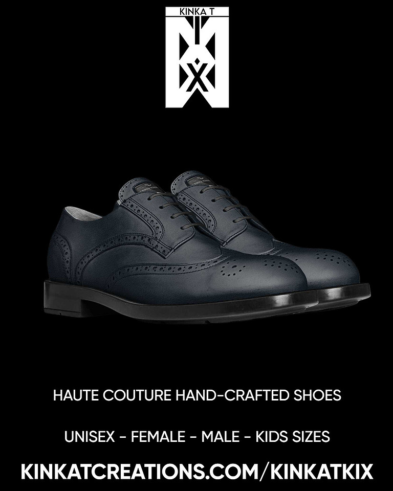 Traditional Derby Shoes (Navy): Charq