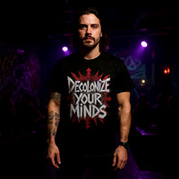 Decolonize Your Minds (Points) (Black): Value T-Shirts: