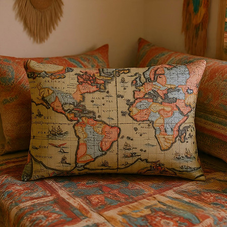The Traveler: Brushed Polyester Accent Pillow