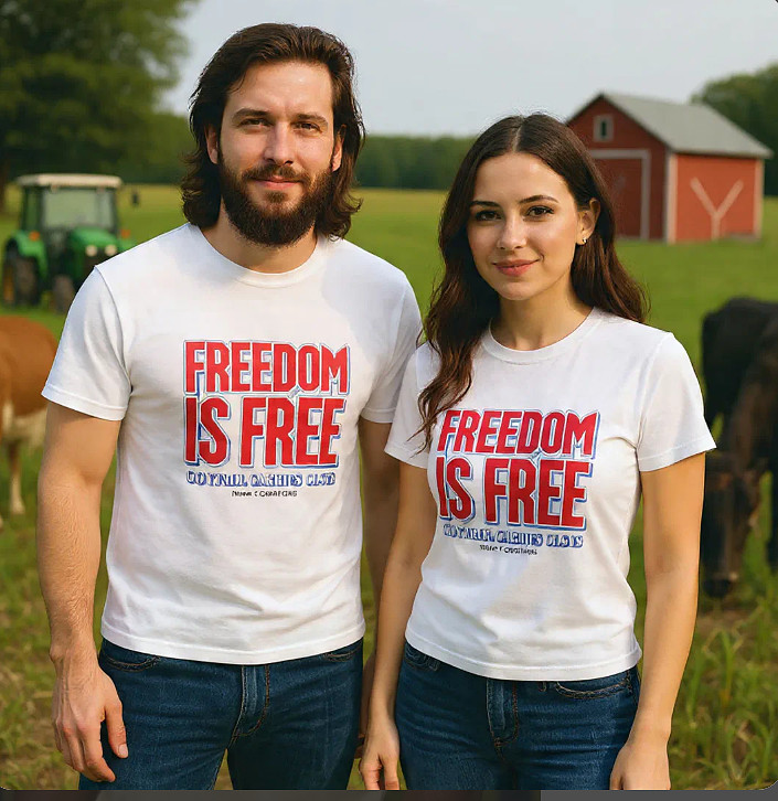 Freedom Isn't Free. Control Carriers Costs: Basic T-Shirts (White)