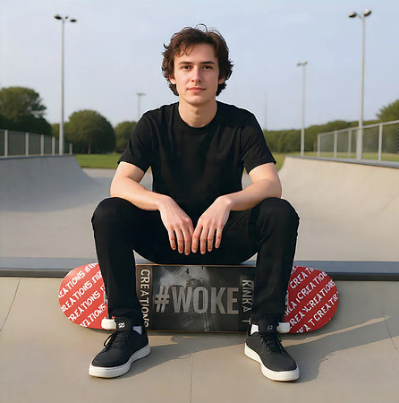 Skateboard: #WOKE Rojo