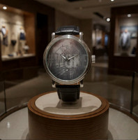 #WOKE (rbg): Black Vintage Leather Wrist Watch