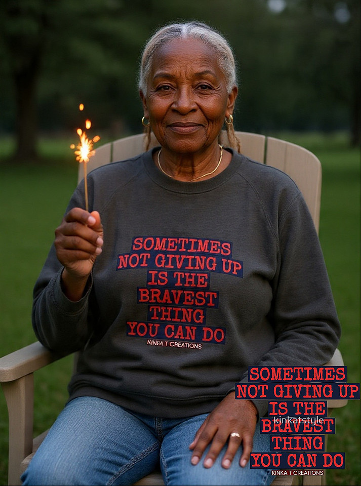 Lightweight Sweatshirt: Sometimes Not Giving Up Is The Bravest Thing You Can Do