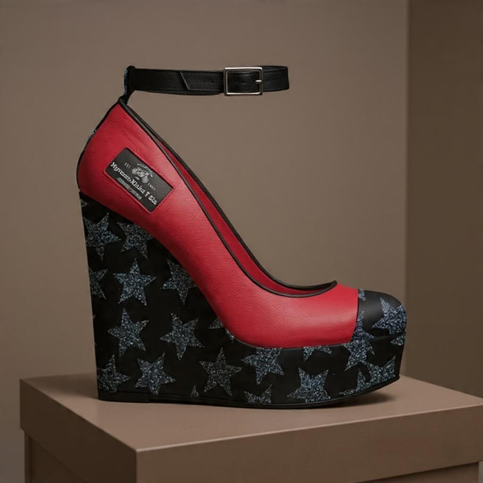 Myrman: Ankle Strap Wedges