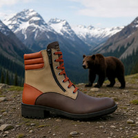 Zip Military Boots: B3AR Brown