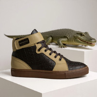 KROX: Basketball High Tops With Straps (Brown)