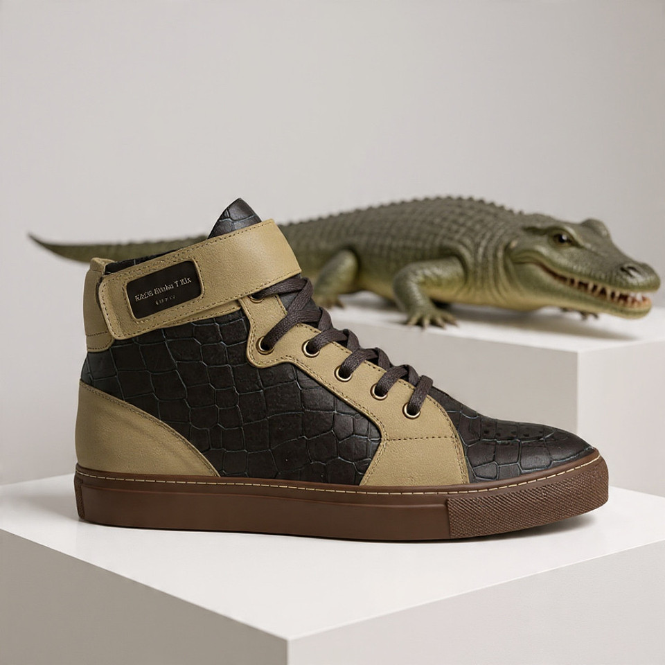 KROX: Basketball High Tops With Straps (Brown)