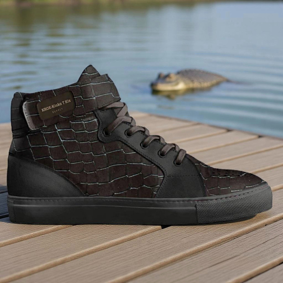 Basketball High Tops With Straps (Black): KROX