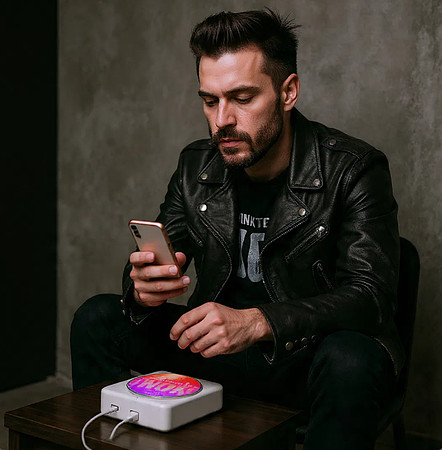 #WOKE (pink): Wireless Cell Phone Charger