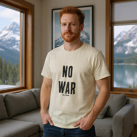 No War: Basic T-Shirt (Sand)