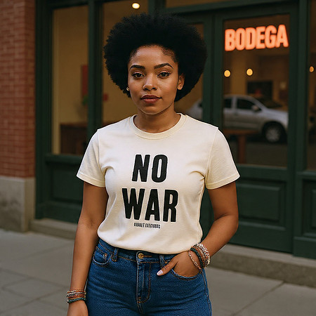 No War: Basic T-Shirt (Sand)